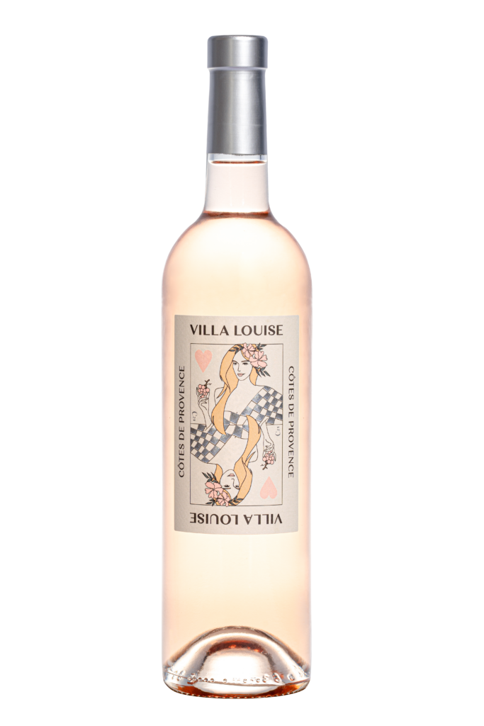 bouteille de vin rosé cuvée dame de coeur villa louise côtes de Provence